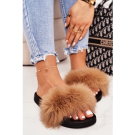PS1 Pantuflas de Mujer con Piel Camel Belmondo beige marrón 2