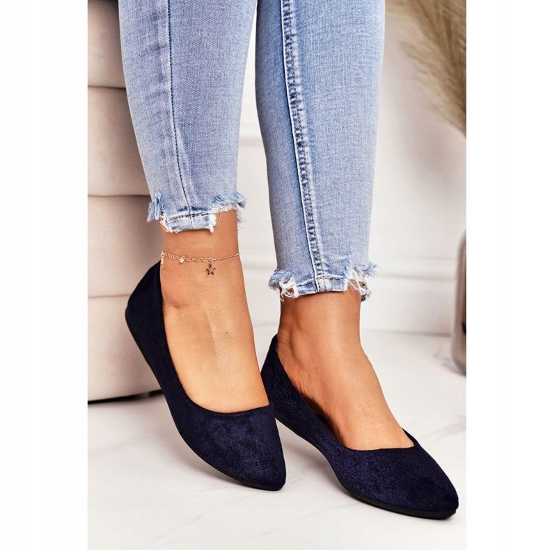 PS1 Delicate Bailarina En Spitz Dermeno De Ante Azul Marino 2