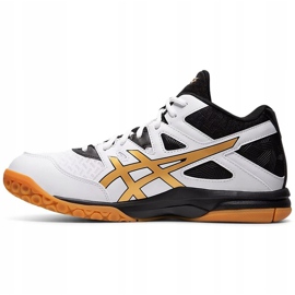 Zapatillas de voleibol Asics Gel-Task Mt 2 blanco-negro-dorado 1071A036 102 para hombre 2