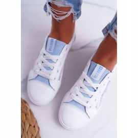 Zapatillas de Mujer con Malla Big Star DD274689 Blanco-Azul 4