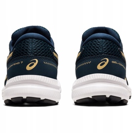 Zapatillas de mujeres Asics Gel-Contend 7 azul marino 1012A911 401 dorado 3