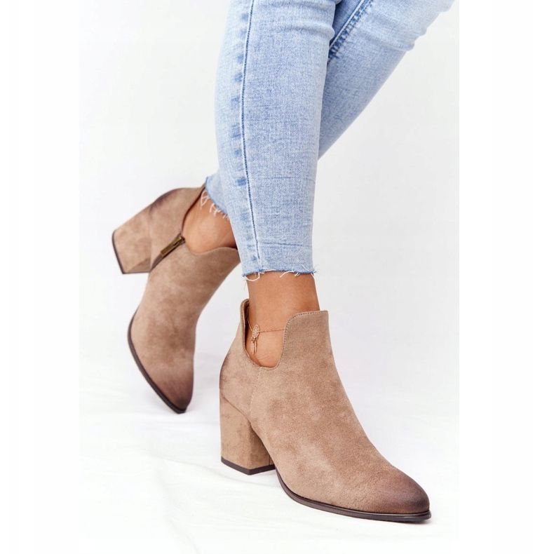 Vinceza Botines de Mujer con Recortes Beige Caroline 2 Vinceza Botines de Mujer con Recortes Beige Caroline 2