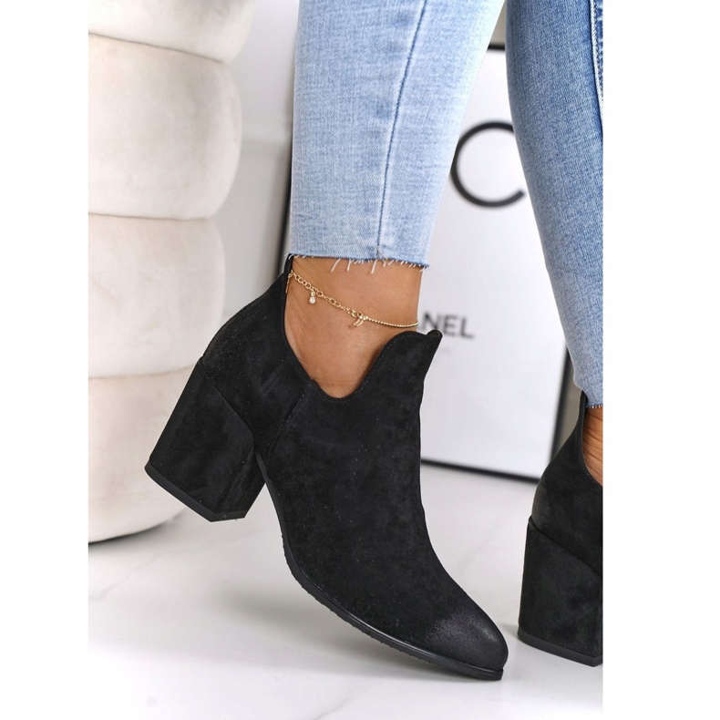 Vinceza Botas de Mujer con Tacones con Recortes Negro Caroline 2