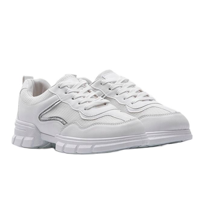 Deportivas blancas 3157 blanco plata 1