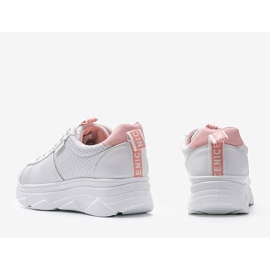Zapatillas blancas y rosas BO-529 blanco 1