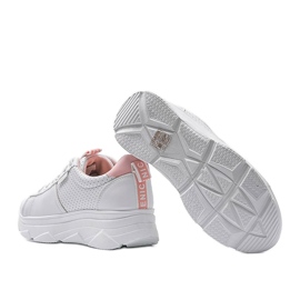 Zapatillas blancas y rosas BO-529 blanco 2