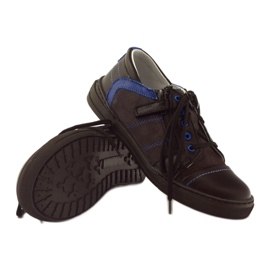 Zapatos bajos negros con cremallera Ren But 4292 azul 3