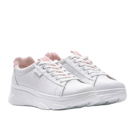 Zapatillas blancas y rosas BO-529 blanco 4