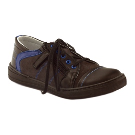 Zapatos bajos negros con cremallera Ren But 4292 azul 1