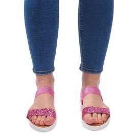 Sandalias Con banda elástica V12817 Rosa rosado plata 1 Sandalias Con banda elástica V12817 Rosa rosado plata 1