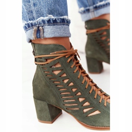 Botas Mujer Piel Gamuza Verde Maciejka 04040-09 beige 5