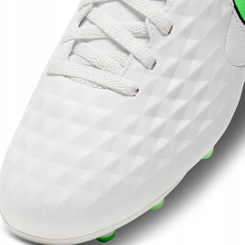 Zapatillas de fútbol Nike Tiempo Legend 8 Club FG / MG Junior blancas AT5881030 blanco blanco 6