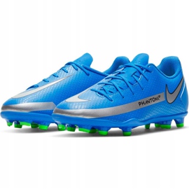 Zapatos de fútbol Nike Phantom Gt Club FG / MG Jr azul CK8479 400 3