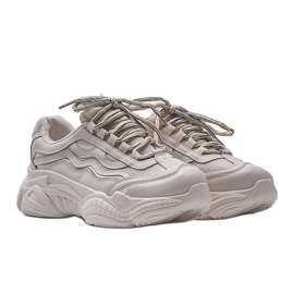Zapatillas deportivas Lilly beige gris 1