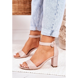 EVE Sandalias De Mujer En El Tacón Rosa Polvo Lexi beige 7