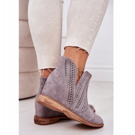 Botas caladas en cuña Grey Melanie gris 1