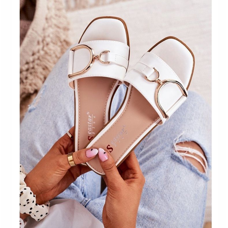 PS1 Pantuflas Elegantes de Mujer Blanca Debbie blanco 2