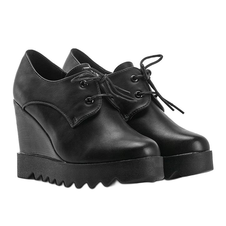 Botas de cuña negras de Andrea negro 1 Botas de cuña negras de Andrea negro 1