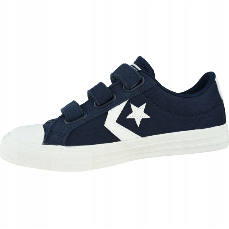 Zapatillas Converse Star Player Low Niños 667547C blanco azul marino 1
