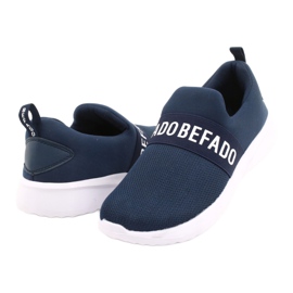 Calzado juvenil befado 516Q082 blanco azul marino 3