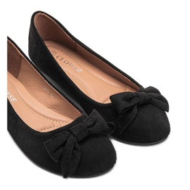 Bailarinas en ante negras de Ellie negro 3