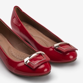 Bailarinas Lillie lacadas en rojo 2