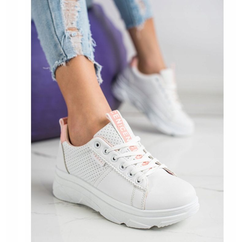 SHELOVET Zapatillas en la plataforma blanca agradable blanco 2