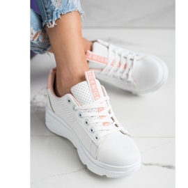 SHELOVET Zapatillas en la plataforma blanca agradable blanco 3