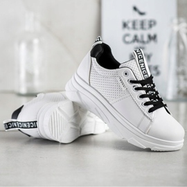SHELOVET Zapatillas en la plataforma blanca agradable blanco 4