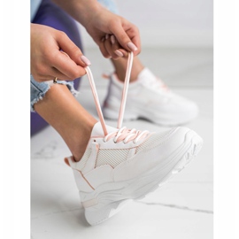 SHELOVET Cómodas zapatillas blancas blanco 1