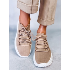 Calcetines deportivos beige V8043-2 Calzado caqui 2