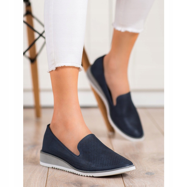 Goodin Señores de cuero calados azul 2 Goodin Señores de cuero calados azul 2