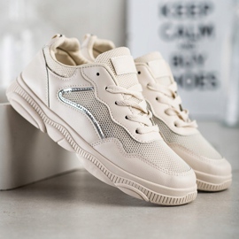 Ideal Shoes Zapatillas Casual Beige 1