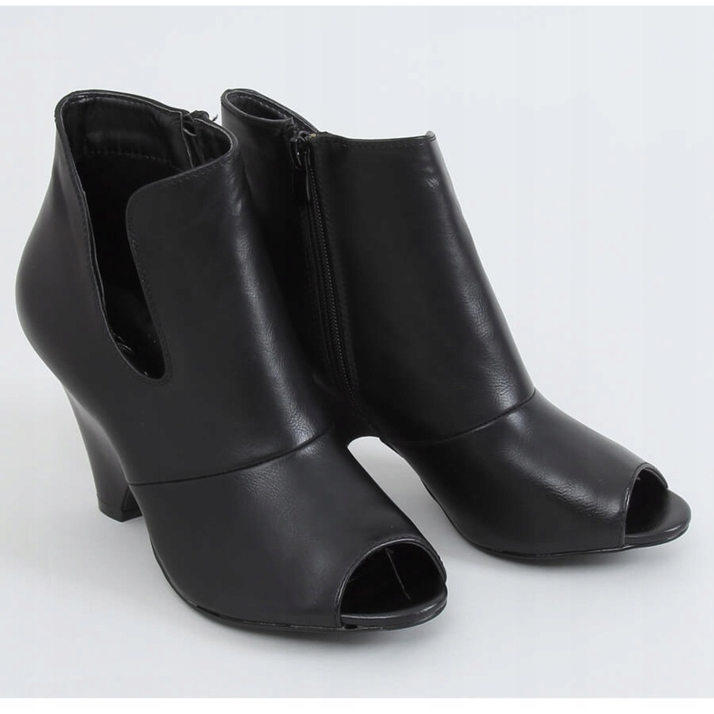 Botas de diseñador open toe black 9380 Black negro 1