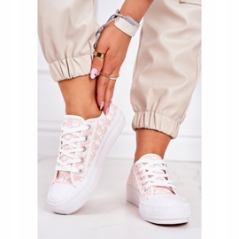 PS1 Zapatillas Daphne Logged para mujer en blanco y rosa rosado 2