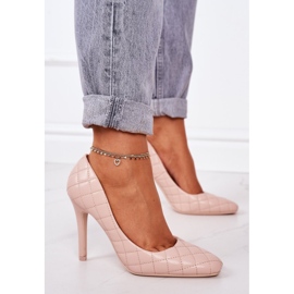 PS1 Elegantes Tacones Acolchados Beige Rosanna 3