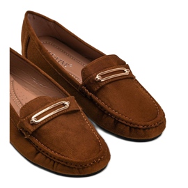 Mocasines de mujer keyla camel marrón 4