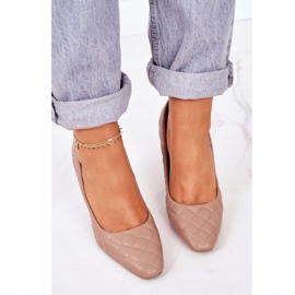 PS1 Stilettos Acolchados Elegantes Marrón Brillante Rosanna 4