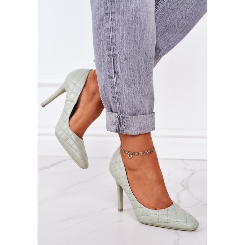 PS1 Stilettos Acolchados Verdes Elegantes Rosanna 2