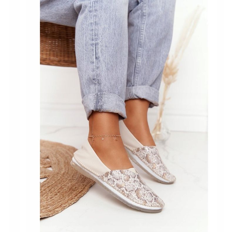 Bailarinas Mujer Maciejka Piel Beige-Dorado 01930-81 2