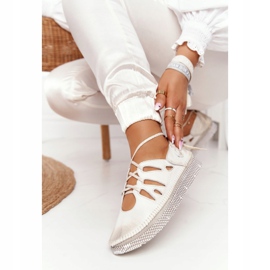 Zapatos Mujer Piel Maciejka Beige-Dorado 04449-25 5