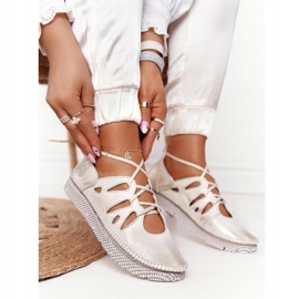 Zapatos Mujer Piel Maciejka Beige-Dorado 04449-25 2