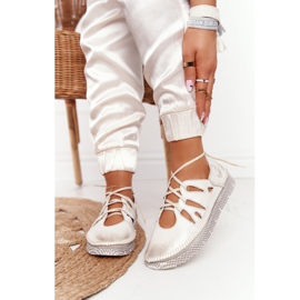 Zapatos Mujer Piel Maciejka Beige-Dorado 04449-25 4