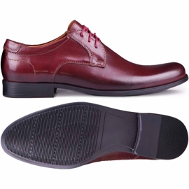 Kampol Zapatos formales hombre 344/17 / D3 burdeos rojo 2