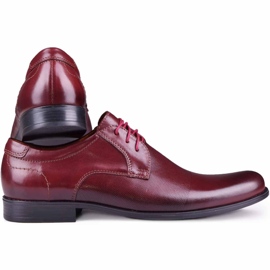 Kampol Zapatos formales hombre 344/17 / D3 burdeos rojo 3