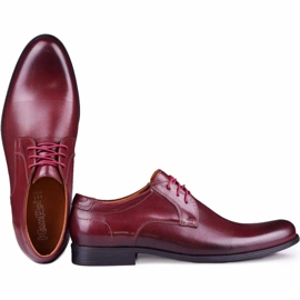 Kampol Zapatos formales hombre 344/17 / D3 burdeos rojo 4