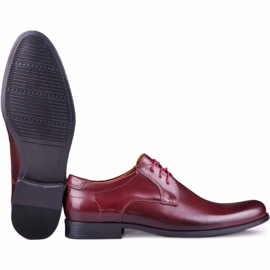 Kampol Zapatos formales hombre 344/17 / D3 burdeos rojo 5