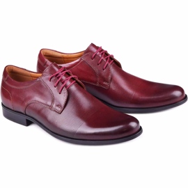 Kampol Zapatos formales hombre 344/17 / D3 burdeos rojo 6