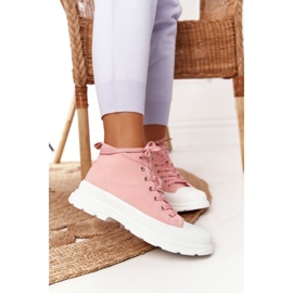 FB2 Zapatillas altas de mujer con suela grande Pink Trissy rosado 2