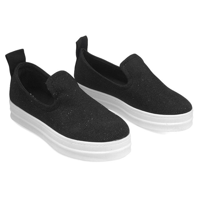 Love Slip On SK73 zapatillas negras sin cordones negro 1